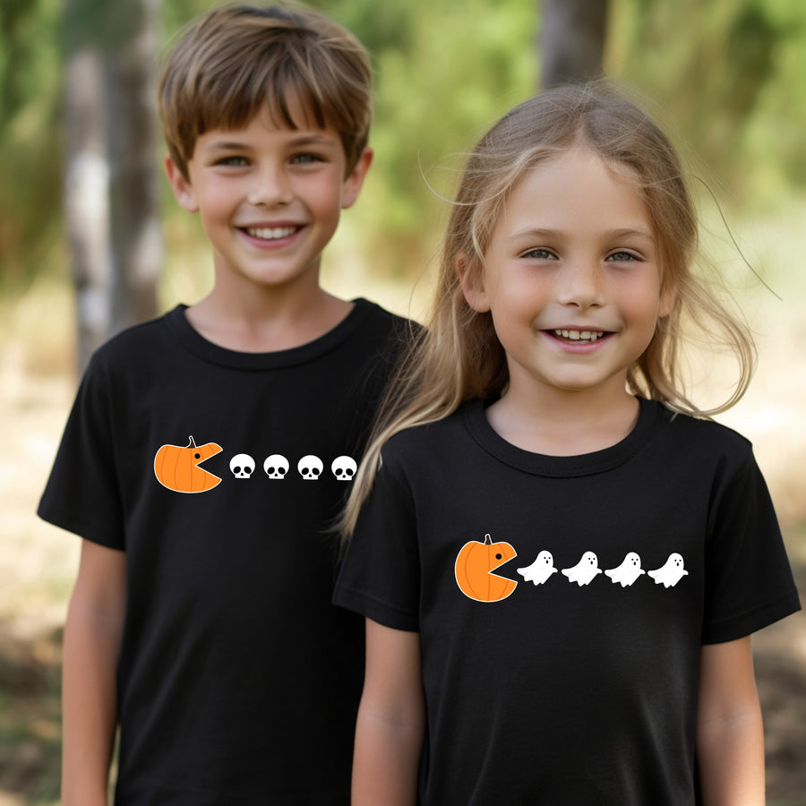 Pumpkin Video Game Halloween-Themed T-shirt/Bodysuit