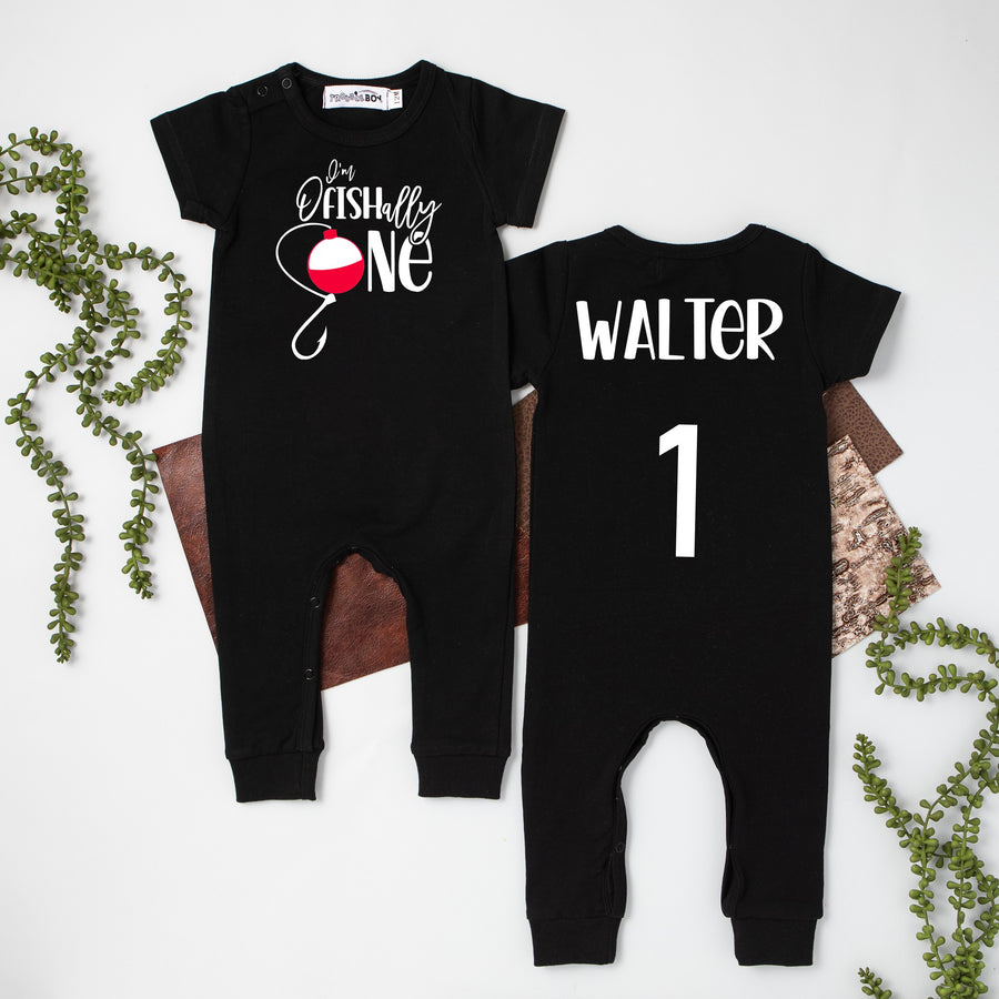 "O'fishally One" Slim Fit 1st Birthday Romper