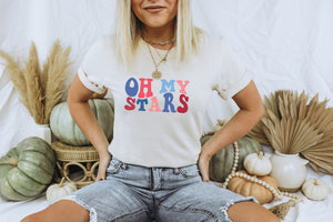 Oh My Stars, 4th of July Patriotic T-shirt