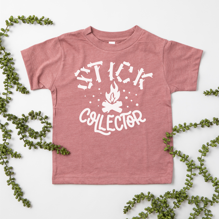 "STICK COLLECTOR" Kids Camping-Themed T-shirts
