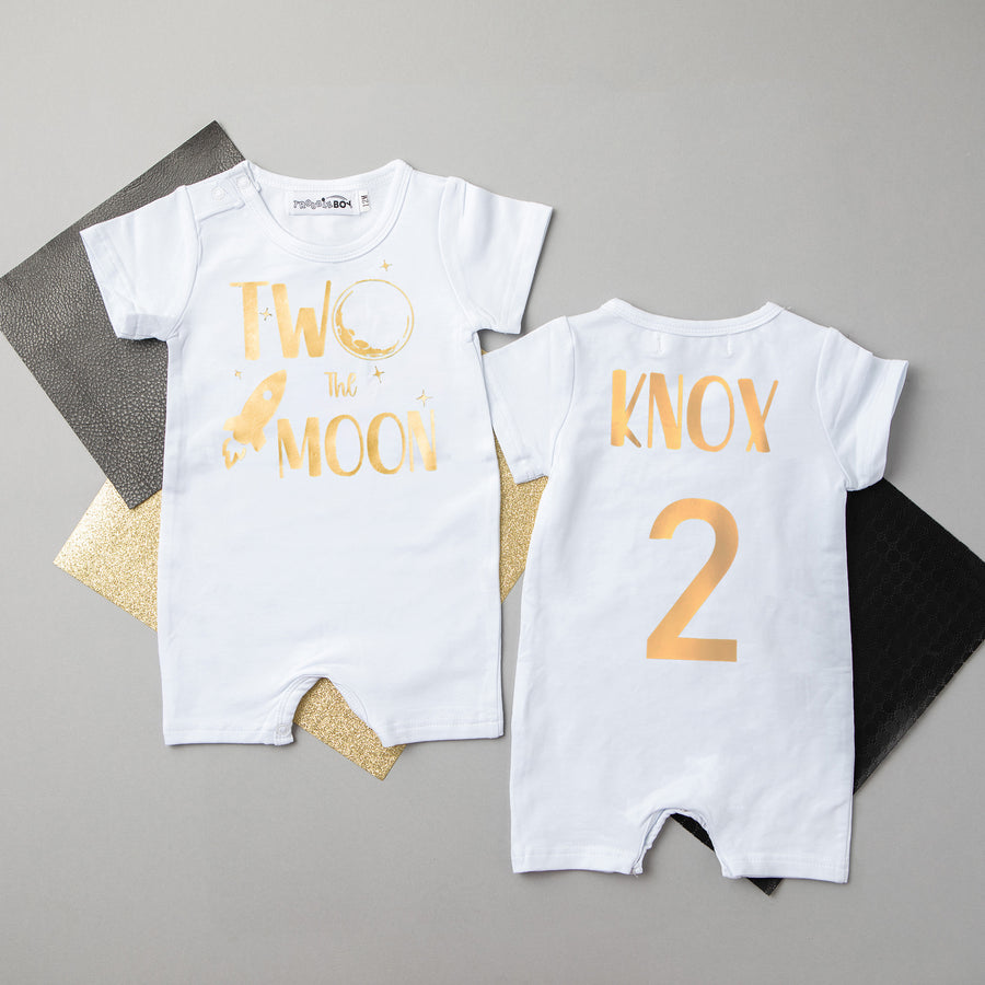 Shorts "Two The Moon" Slim Fit Birthday Romper