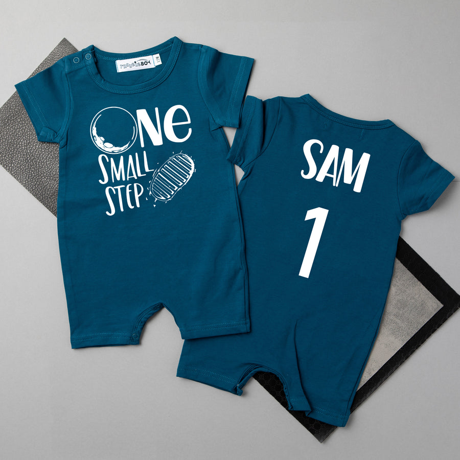 Shorts "One Small Step" Slim Fit 1st Birthday Romper