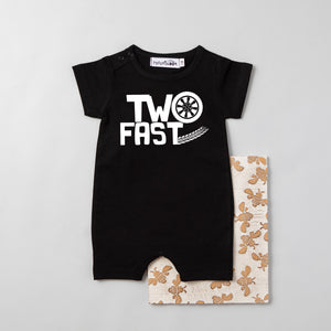 Shorts "Two Fast" Slim Fit Birthday Romper