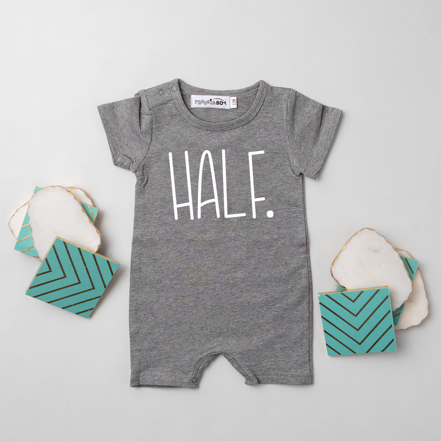 Shorts "Half." Slim Fit 1/2 Birthday Romper
