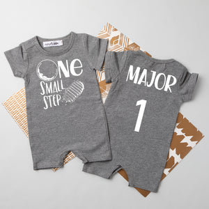 Shorts "One Small Step" Slim Fit 1st Birthday Romper