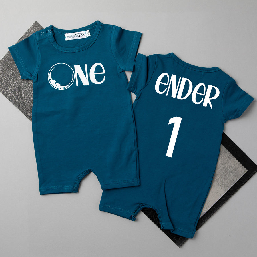 Shorts "One" Moon Slim Fit 1st Birthday Romper