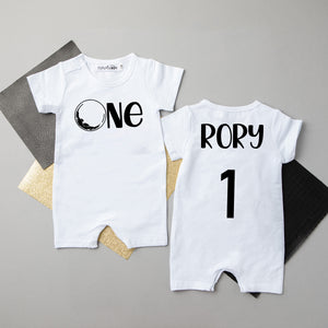 Shorts "One" Moon Slim Fit 1st Birthday Romper