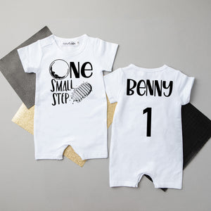 Shorts "One Small Step" Slim Fit 1st Birthday Romper