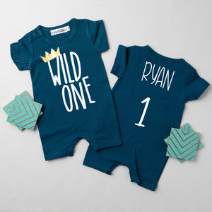 Shorts "Wild One" Slim Fit 1st Birthday Romper