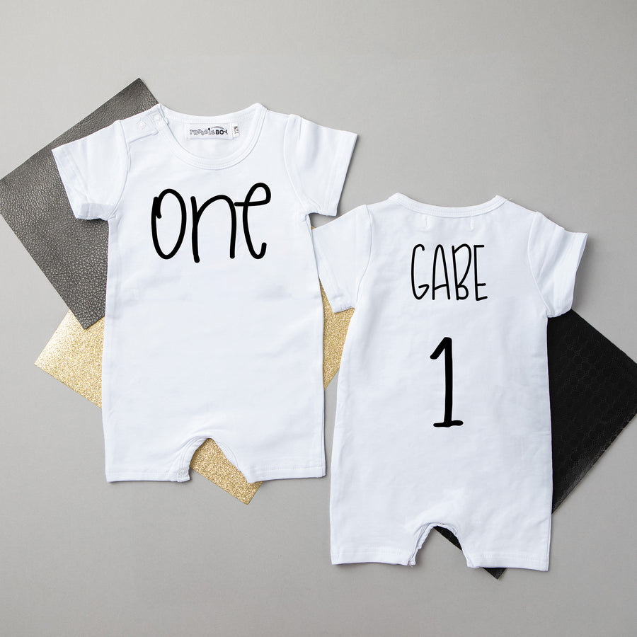 Shorts "One" Slim Fit 1st Birthday Romper