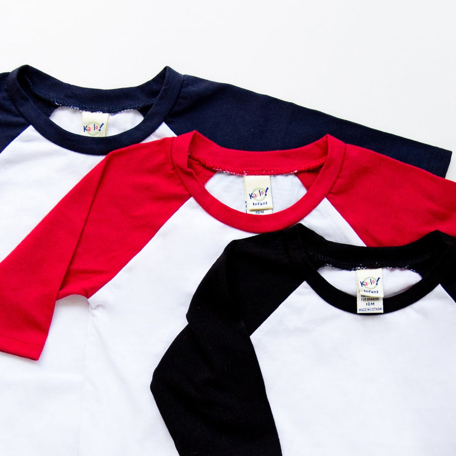 "Two" Red Vinyl 2nd Birthday Baseball Raglan