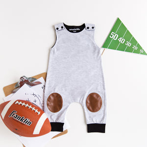TroubleBoy® Knee Patch Gray Blank Romper