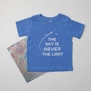 "The Sky is Never the Limit" Space Themed T-Shirt, 3T-VIP