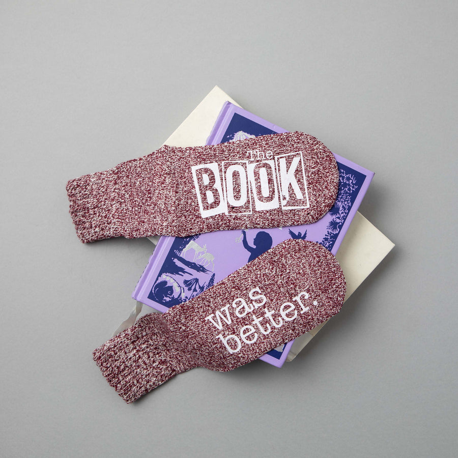 "The Book/Was Better" Novelty Gift Socks