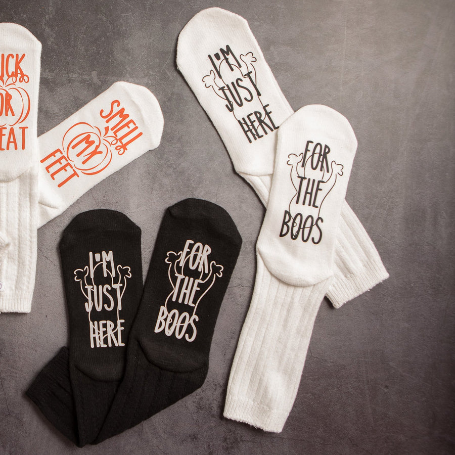 "I'm Just Here For the Boos" Women's Halloween Socks
