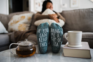 "If you can read this...bring me a cup of tea" Novelty Gift Socks