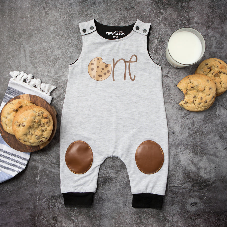 "One" Cookie Themed First Birthday Romper