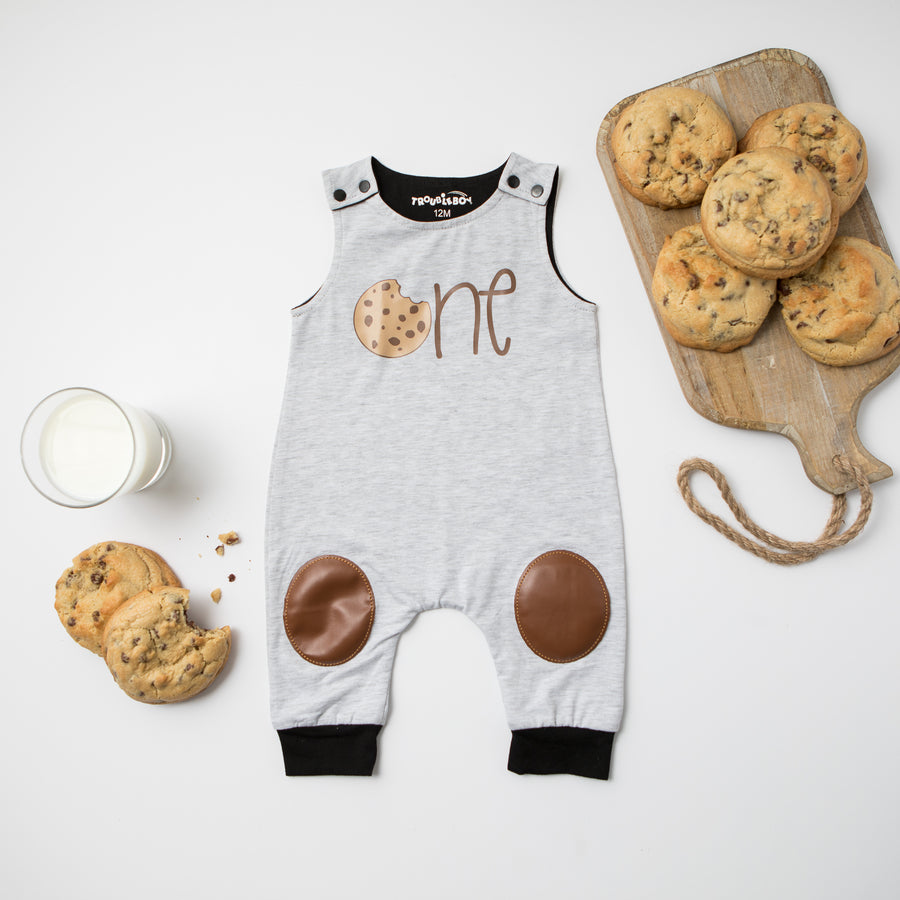 "One" Cookie Themed First Birthday Romper