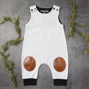 TroubleBoy® Knee Patch Gray Blank Romper