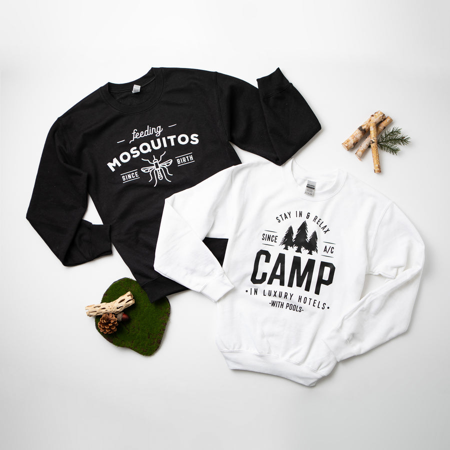 "Feeding Mosquitos" Camping Sweatshirt