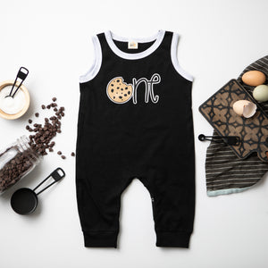 "One" Cookie Themed 1st Birthday Personalized Ringed Romper