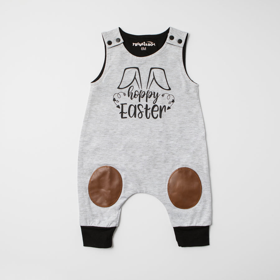 "Hoppy Easter" Spring Romper with Knee Patch