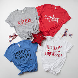 "Freedom and Fireworks" 4th of July T-Shirt