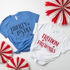 "Liberty & Justice For All" Patriotic July 4th T-Shirt