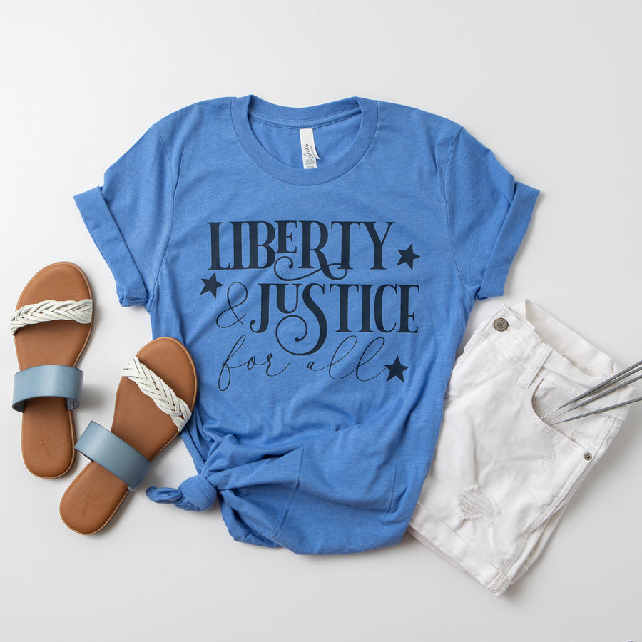 "Liberty & Justice For All" Patriotic July 4th T-Shirt