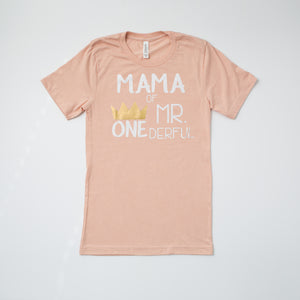 "Mom, Dad of Mr. Onederful" Custom 1st Birthday Family Shirts