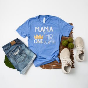 "Mom, Dad of Mr. Onederful" Custom 1st Birthday Family Shirts