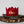 Load image into Gallery viewer, Red knitted crown with One in gold lettering and gold accents
