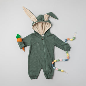 Personalized Embroidered Easter Romper with Bunny Ears