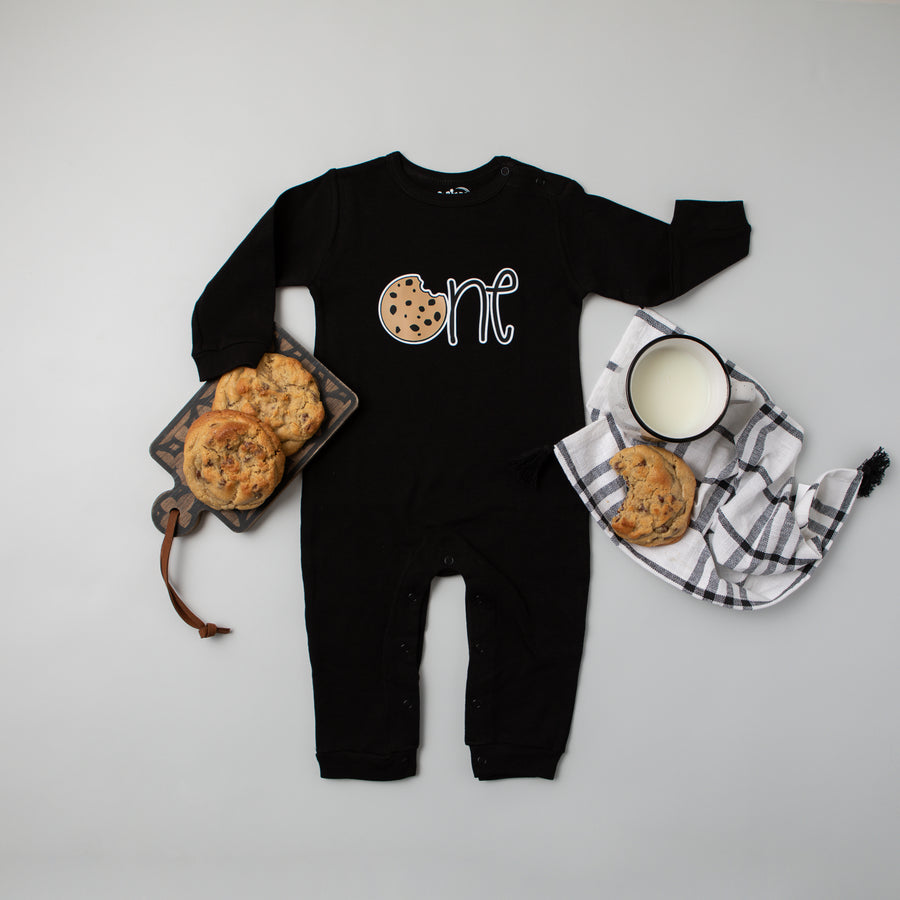 Long Sleeve Cookie First Birthday Romper