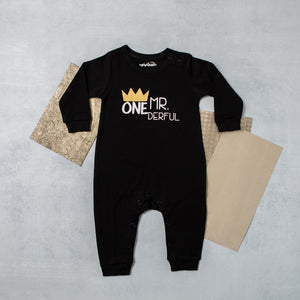 Long Sleeve Mr. Onederful First Birthday Romper