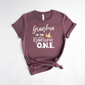 "Mama of the Notorious One" 1st Birthday Custom Parent T-shirt