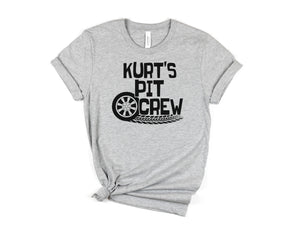 "Pit Crew" Racing Themed Personalized Birthday T-shirt