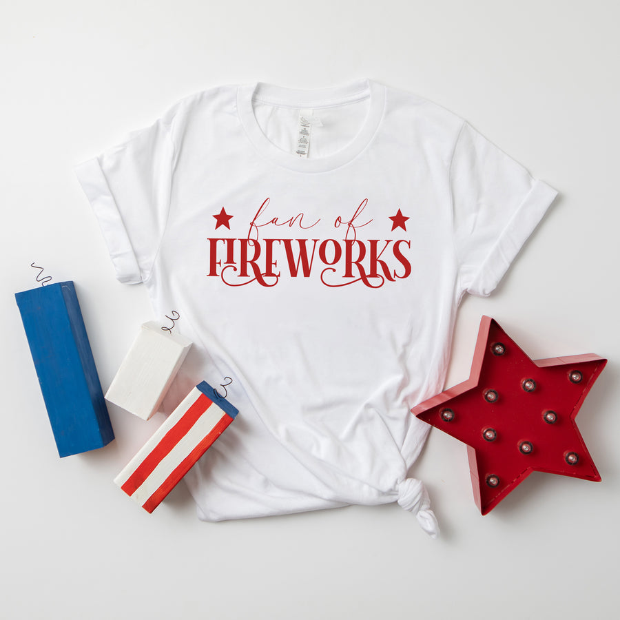 "Fan of Fireworks" July 4th T-Shirt