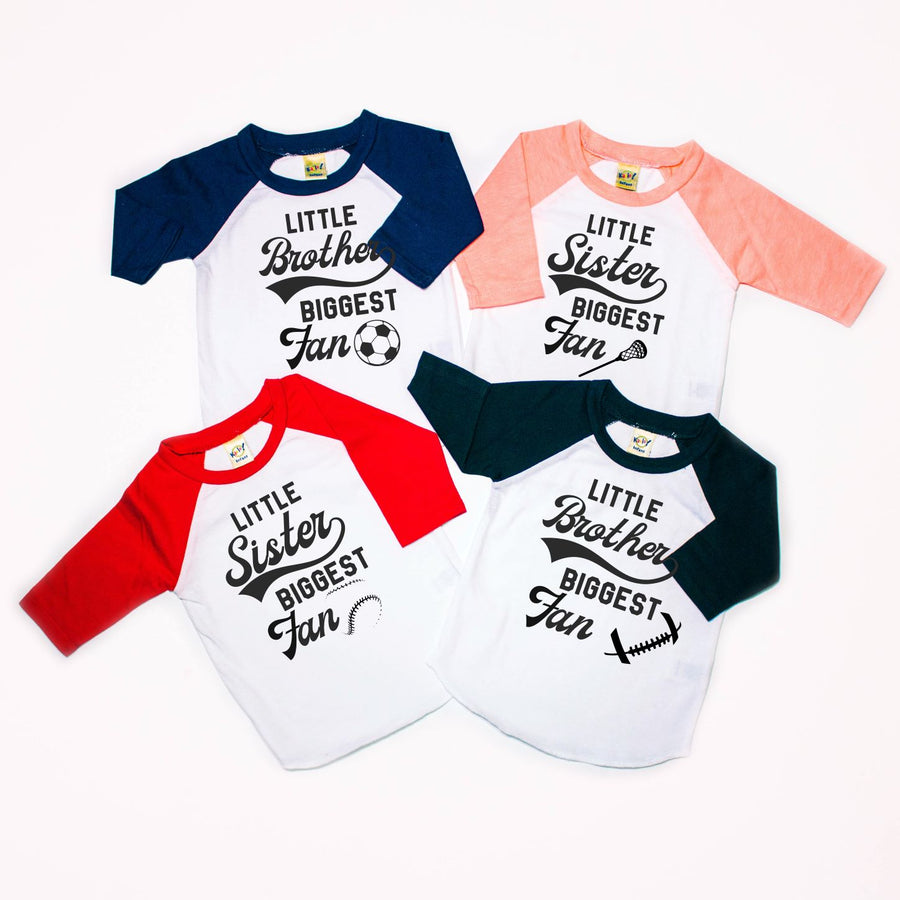 Little Brother or Sister "Biggest Fan" Baseball Raglan 4T-VIP