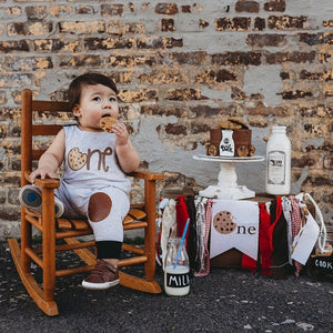 "One" Cookie Themed First Birthday Romper