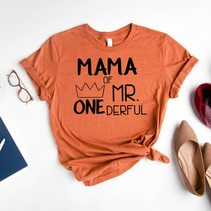 Cut Out "Mom, Dad of Mr. Onederful" 1st Birthday Family Shirts