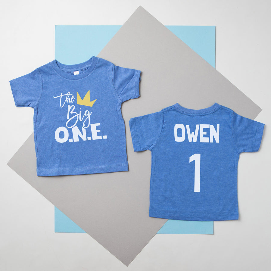 "The Big One Crown" Hip Hop Personalized First Birthday T-shirt/Bodysuit