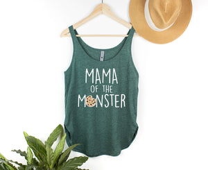 "Mama of the Monster" Cookie 1st Birthday Themed Women's Tank Top