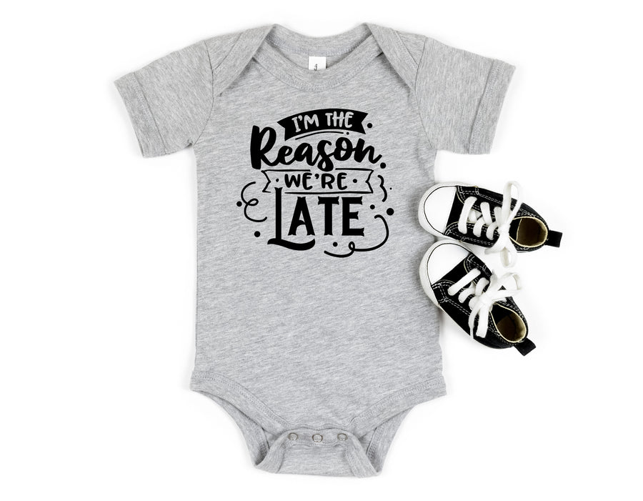 "Sorry We're Late & I'm The Reason We're Late" Mommy & Me Tees