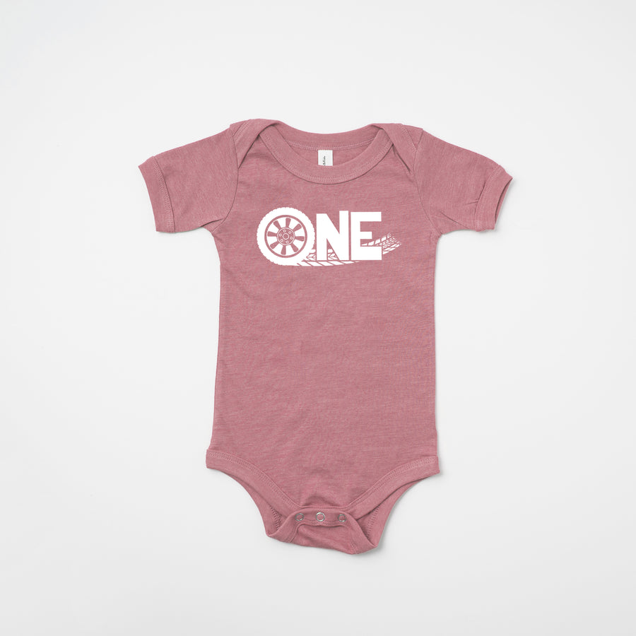 "One" Racecar Themed First Birthday T-shirt/Bodysuit