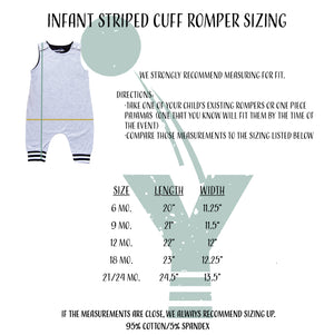 Gray "One" Space Themed First Birthday Romper with Striped Cuff