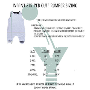 Gray "One Year Has Flown By" Airplane Themed Birthday Romper with Striped Cuff