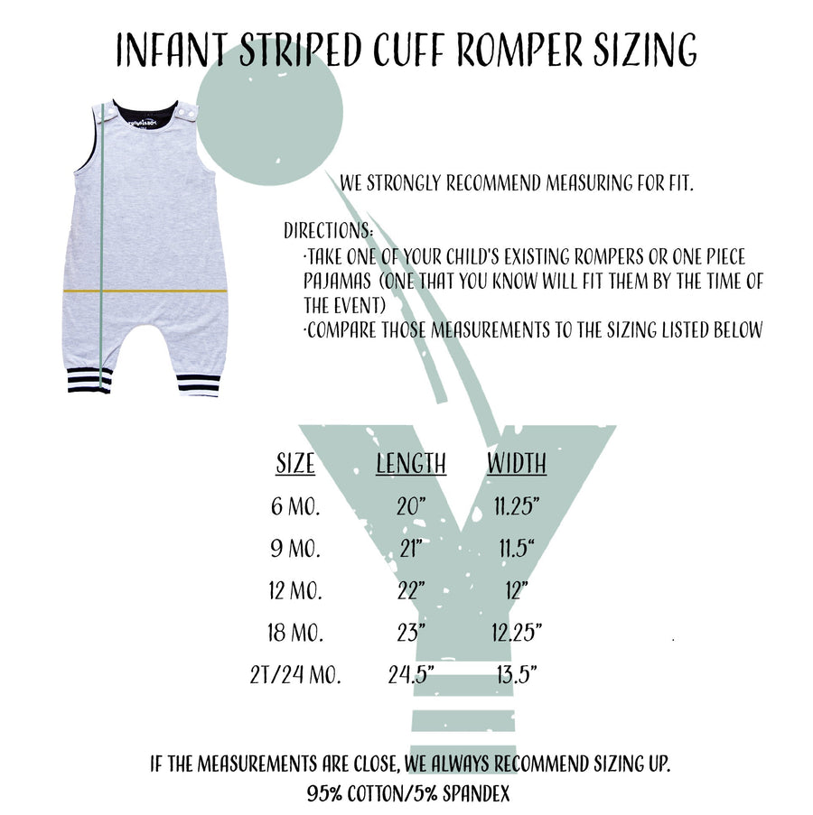 Gray "One Year Has Flown By" Airplane Themed Birthday Romper with Striped Cuff