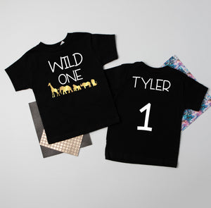 "Wild One" Jungle Themed 1st Birthday T-shirt/Bodysuit