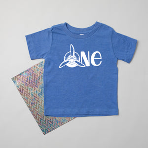 "One" Airplane Themed 1st Birthday T-shirt/Bodysuit